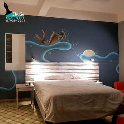 vẽ tranh tường khách sạn -homestay- hotel