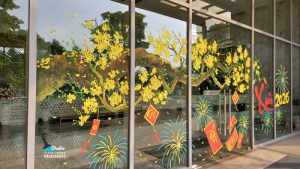 vẽ kính tết nguyên đán